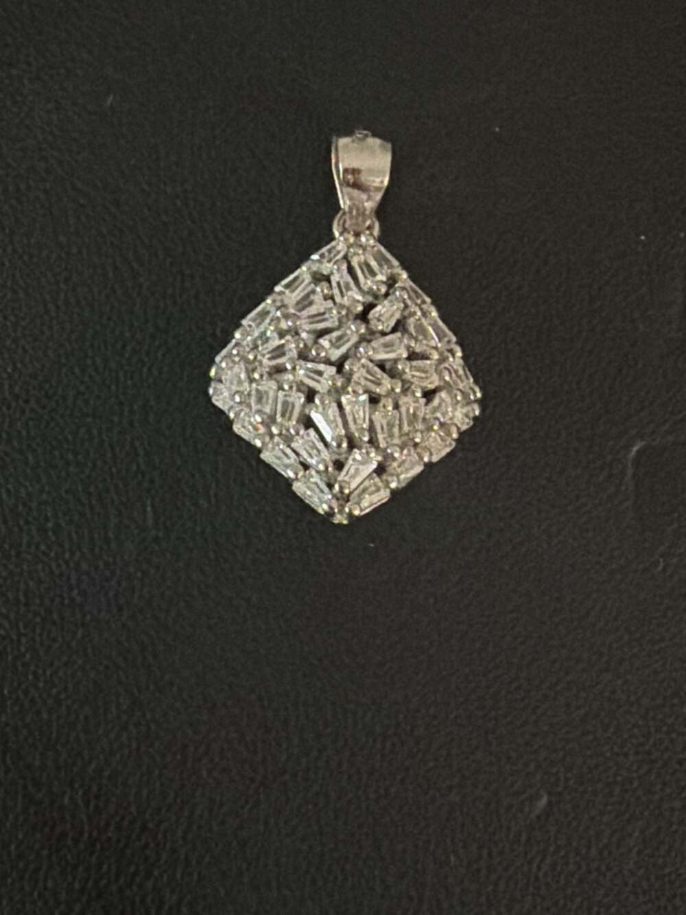 Unbranded Moinssanite Cluster Pendant 925 SS Diamond Baguette